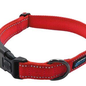 NWT Max & Neo Red Reflective Stitched Collar LARGE